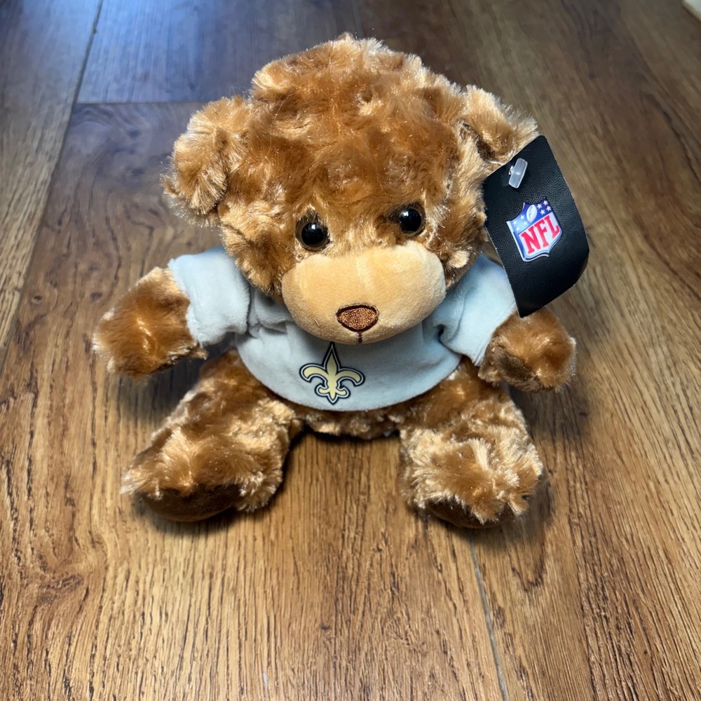 New FOCO NFL New Orleans Saints Plush Teddy Bear Brown 8 inch NWT